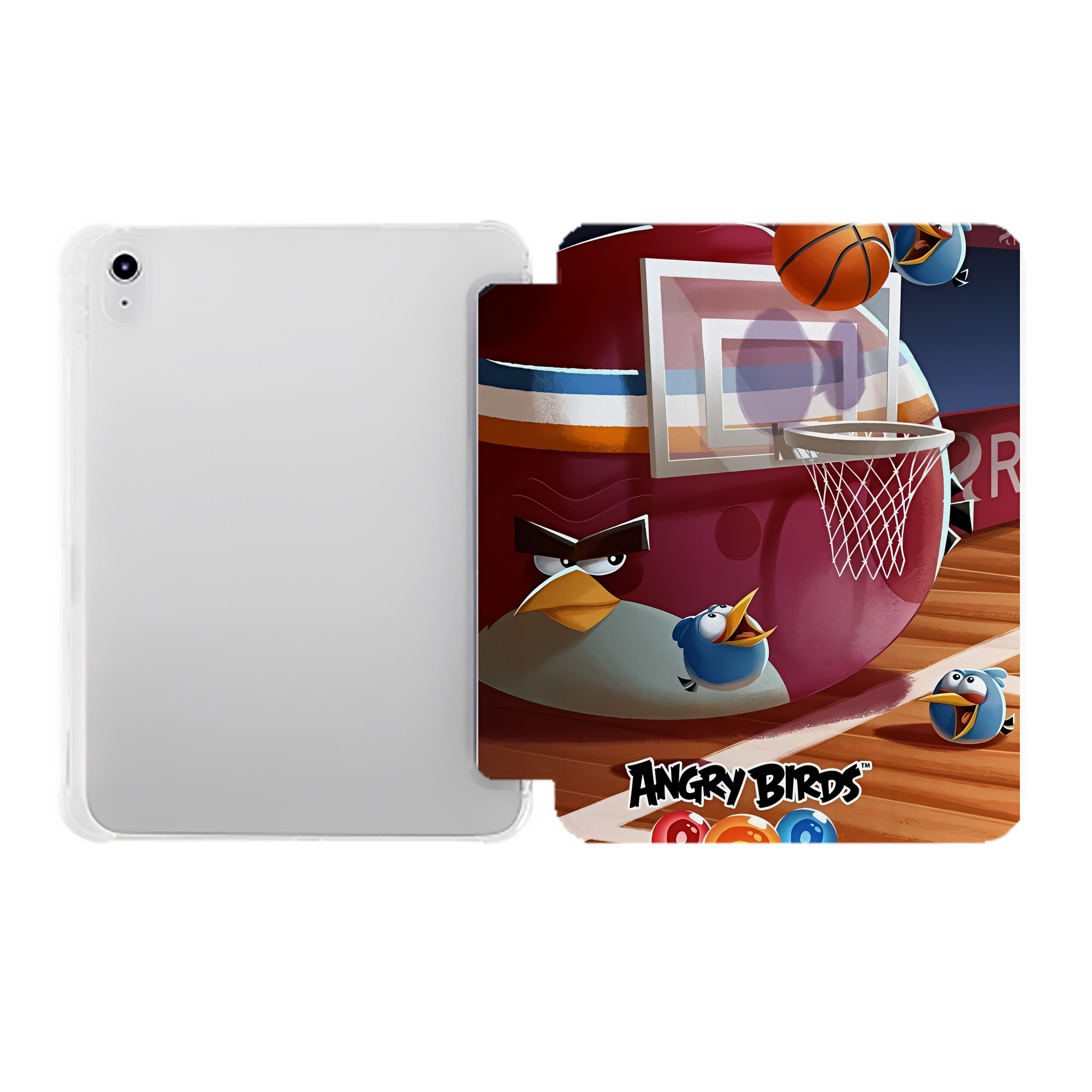 （画像用） Angry Birds アングリーバード IPad ケース ペン収納付き 三つ折りスタンド PUレザー×シリコン 対応機種9.5/10.5/10.9インチ